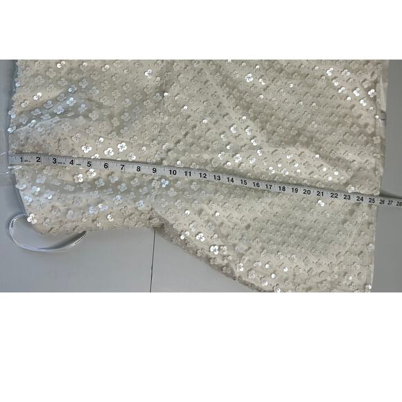 Dessy Collection NWT Pearl & Sequin Floret Strapless Mini Dress Formal 14 - Picture 7 of 8